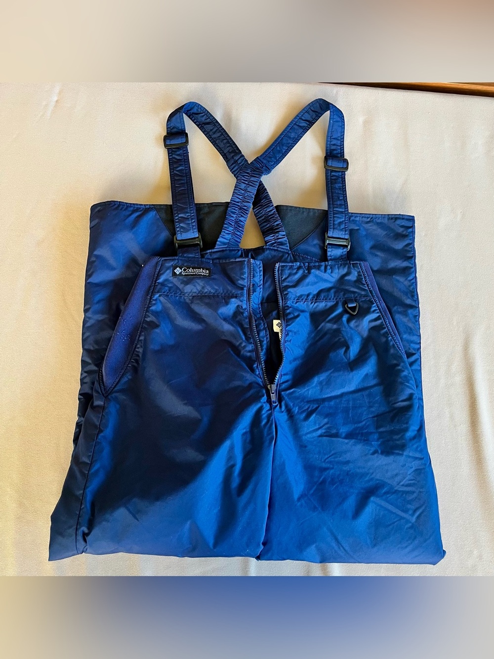 Columbia Women's Insulated Snow Bib Overall Ski Pants Navy Blue | Size M
